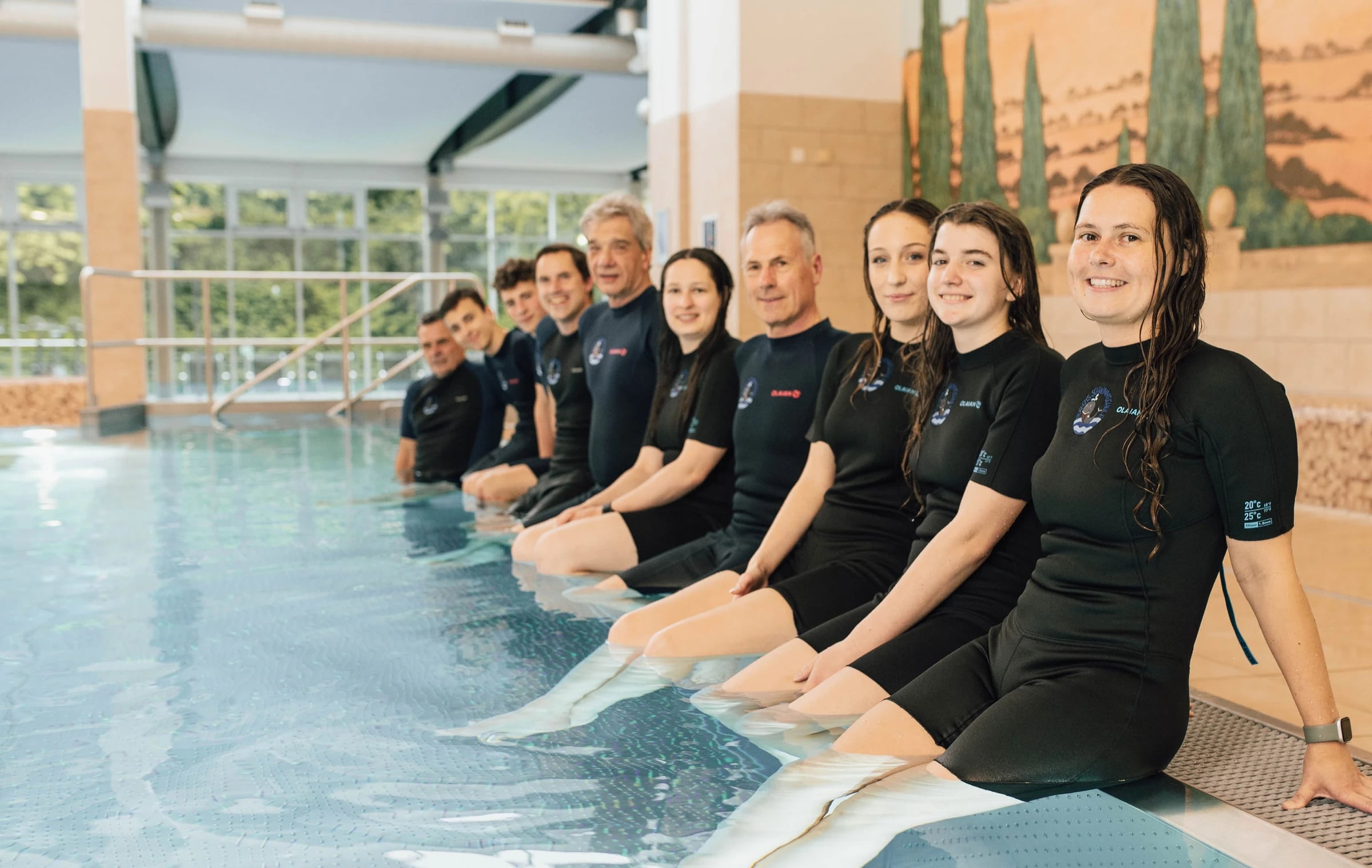 Das Team der Franzis Schwimmschule am Beckenrand